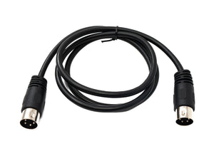 SYSTEM-S S-Video Kabel 100 cm Din 4 Pin Stecker zu Stecker Schwarz
