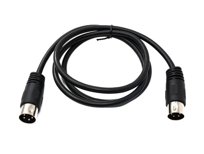 SYSTEM-S S-Video Kabel 100 cm Din 4 Pin Stecker zu Stecker Schwarz