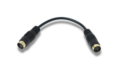 SYSTEM-S S-Video Cable 15 cm Mini Din 4 Pin Female to Female in Black