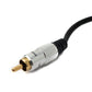 SYSTEM-S Y Cinch RCA Kabel 25 cm 1 polig Stecker zu 2x Buchse Audio in Schwarz