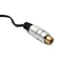 SYSTEM-S Y Cinch RCA Kabel 25 cm 1 polig Buchse zu 2x Buchse Audio in Schwarz