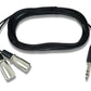 SYSTEM-S Audio Y Kabel 3 m AUX 6,35 mm TRS Stecker zu 2x XLR 3 polig Stecker
