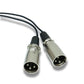 SYSTEM-S Audio Y Kabel 3 m AUX 6,35 mm TRS Stecker zu 2x XLR 3 polig Stecker