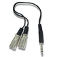 SYSTEM-S Audio Y Kabel 30 cm AUX 6,35 mm TRS Stecker zu 2x XLR 3 polig Stecker