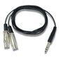 SYSTEM-S Audio Y Kabel 180 cm AUX 6,35 mm TRS Stecker zu 2x XLR 3 polig Buchse