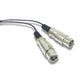 SYSTEM-S Audio Y Kabel 180 cm AUX 6,35 mm TRS Stecker zu 2x XLR 3 polig Buchse