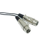 SYSTEM-S Audio Y Kabel 3 m AUX 6,35 mm TRS Stecker zu 2x XLR 3 polig Buchse