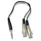 SYSTEM-S Audio Y Kabel 30 cm AUX 6,35 mm TRS Stecker zu 2x XLR 3 polig Buchse