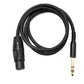 SYSTEM-S audio cable 100 cm 6.35 mm jack plug to XLR 3 pin socket adapter in black