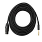 SYSTEM-S Audio Kabel 10 m 6.35 mm Klinke Stecker zu XLR 3 Pin Buchse Adapter in Schwarz