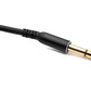 SYSTEM-S Audio Kabel 10 m 6.35 mm Klinke Stecker zu XLR 3 Pin Buchse in Schwarz