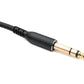 SYSTEM-S Audio Kabel 2 m 6.35 mm Klinke Stecker zu XLR 3 Pin Buchse Adapter in Schwarz