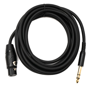 SYSTEM-S audio cable 3 m 6.35 mm jack plug to XLR 3 pin socket adapter in black