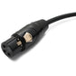 SYSTEM-S Audio Kabel 3 m 6.35 mm Klinke Stecker zu XLR 3 Pin Buchse Adapter in Schwarz