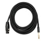 SYSTEM-S Audio Kabel 5 m 6.35 mm Klinke Stecker zu XLR 3 Pin Buchse Adapter in Schwarz