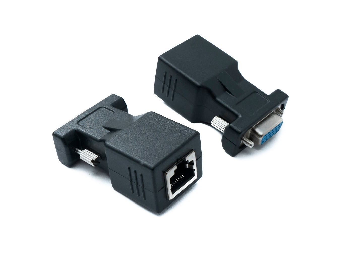 SYSTEM-S Ethernet VGA over IP Konverter 2x VGA Buchse zu LAN RJ45 Buchse 20m Reichweite