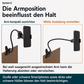Supporto per smartphone con collo di cigno in metallo da 45 cm, morsetto da tavolo fino a 5 cm e pinza fino a 9,5 cm | System-S
