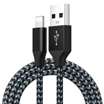 Charging Cable for iPhone USB-A to 8-Pin Nylon Data Cable 3A USB 2.0 Mobile Phone