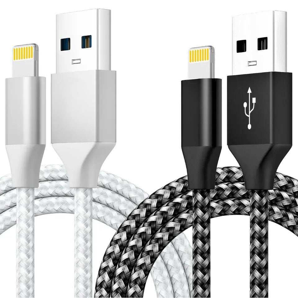 Charging Cable for iPhone USB-A to 8-Pin Nylon Data Cable 3A USB 2.0 Mobile Phone