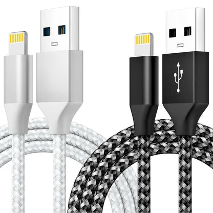 Charging Cable for iPhone USB-A to 8-Pin Nylon Data Cable 3A USB 2.0 Mobile Phone