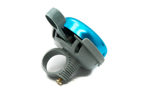 SYSTEM-S bicycle bell shiny in retro look made of aluminum in blue