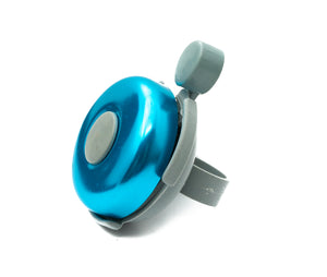 SYSTEM-S bicycle bell shiny in retro look made of aluminum in blue