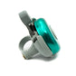 SYSTEM-S bicycle bell shiny in retro look made of aluminium in green