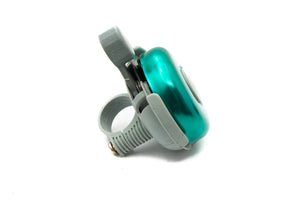 SYSTEM-S bicycle bell shiny in retro look made of aluminium in green