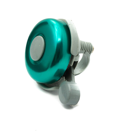 SYSTEM-S bicycle bell shiny in retro look made of aluminium in green