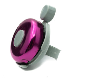 SYSTEM-S bicycle bell shiny in retro look made of aluminium in purple