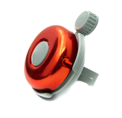 SYSTEM-S bicycle bell shiny in retro look made of aluminium in red