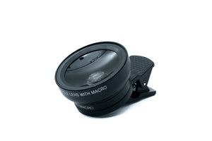 SYSTEM-S Makro Linse 0,45x Zoom Close Up Filter Kit mit Clip Beutel in Schwarz