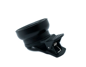 SYSTEM-S Makro Linse 0,45x Zoom Close Up Filter Kit mit Clip Beutel in Schwarz