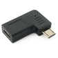 SYSTEM-S USB 3.1 Adapter Typ C Buchse zu 2.0 Micro B Stecker Winkel Links