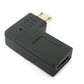 Adaptateur USB 3.1 type C femelle vers câble coudé 2.0 Micro B mâle en noir