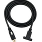 SYSTEM-S USB 3.1 Gen 2 Kabel 100 cm Typ C Stecker zu Buchse Einzel Schraube in Schwarz