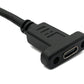 SYSTEM-S USB 3.1 Gen 2 Kabel 100 cm Typ C Stecker zu Buchse Einzel Schraube in Schwarz