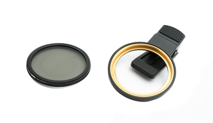 SYSTEM-S CPL 52 mm Filter Circular Polarizer Linse mit Clip für Smartphone in Schwarz