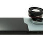 SYSTEM-S EF70mm Portrait Tele Objektiv 37 mm HD Filter mit Hülle für iPhone 15 Pro Max in Schwarz Grau