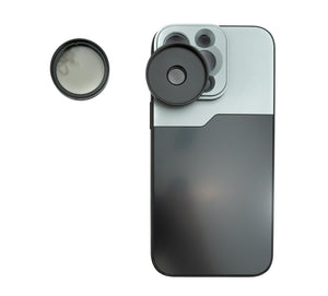 SYSTEM-S CPL Filter 37 mm Circular Polarizer Linse mit Gewinde Hülle für iPhone 14 Pro Max