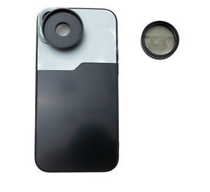 SYSTEM-S CPL Filter 37 mm Circular Polarizer Linse mit Gewinde Hülle für iPhone 15 Plus