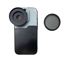 Filtre CPL SYSTEM-S Lentille polarisante circulaire 52 mm avec étui fileté pour iPhone 15 Pro