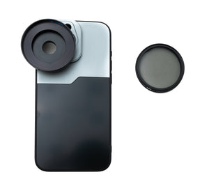 SYSTEM-S CPL Filter 52 mm Circular Polarizer Linse mit Gewinde Hülle für iPhone 15 Pro Max