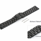 Bracelet de remplacement System-S 22 mm en acier inoxydable 17,5 cm pour Samsung Galaxy Gear R380 R381 R382