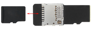 SYSTEM-S SD Karte Adapter Micro SD Stecker zu Buchse Verlängerung Kabel in Schwarz