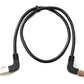 SYSTEM-S LAN cable 50 cm 8P8C RJ45 plug to plug angle adapter in black