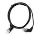 SYSTEM-S LAN Kabel 100 cm 8P8C RJ45 Stecker zu Stecker Winkel Adapter in Schwarz