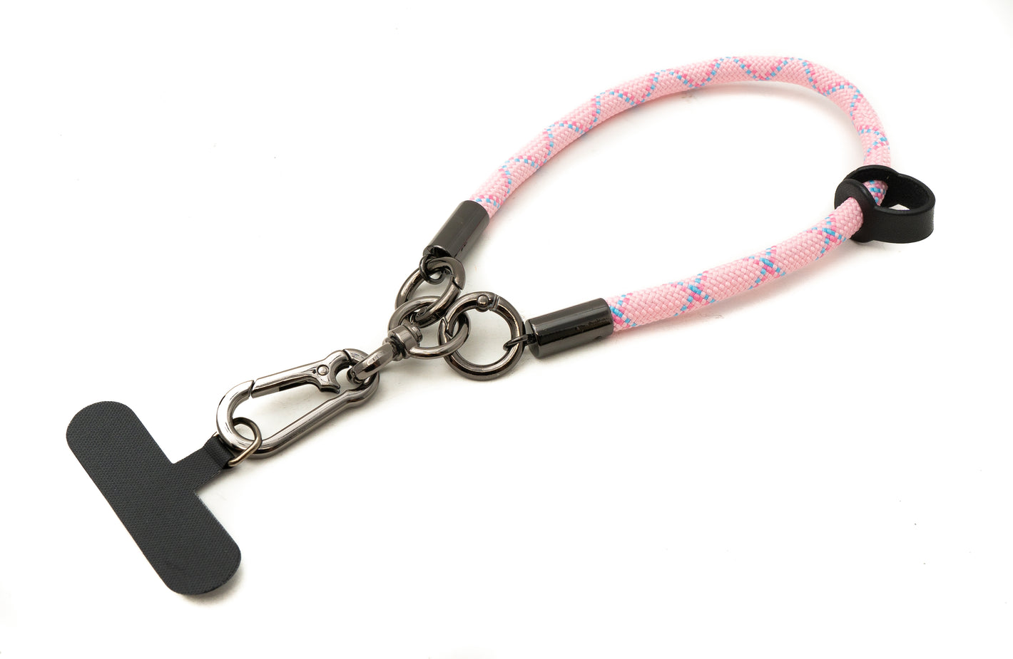 Bracciale con cinturino da polso per custodia per smartphone in nylon in rosa blu