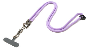 Bandoulière avec passant de cou pour étui de smartphone en nylon en violet