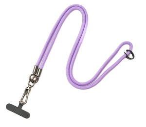 Bandoulière avec passant de cou pour étui de smartphone en nylon en violet